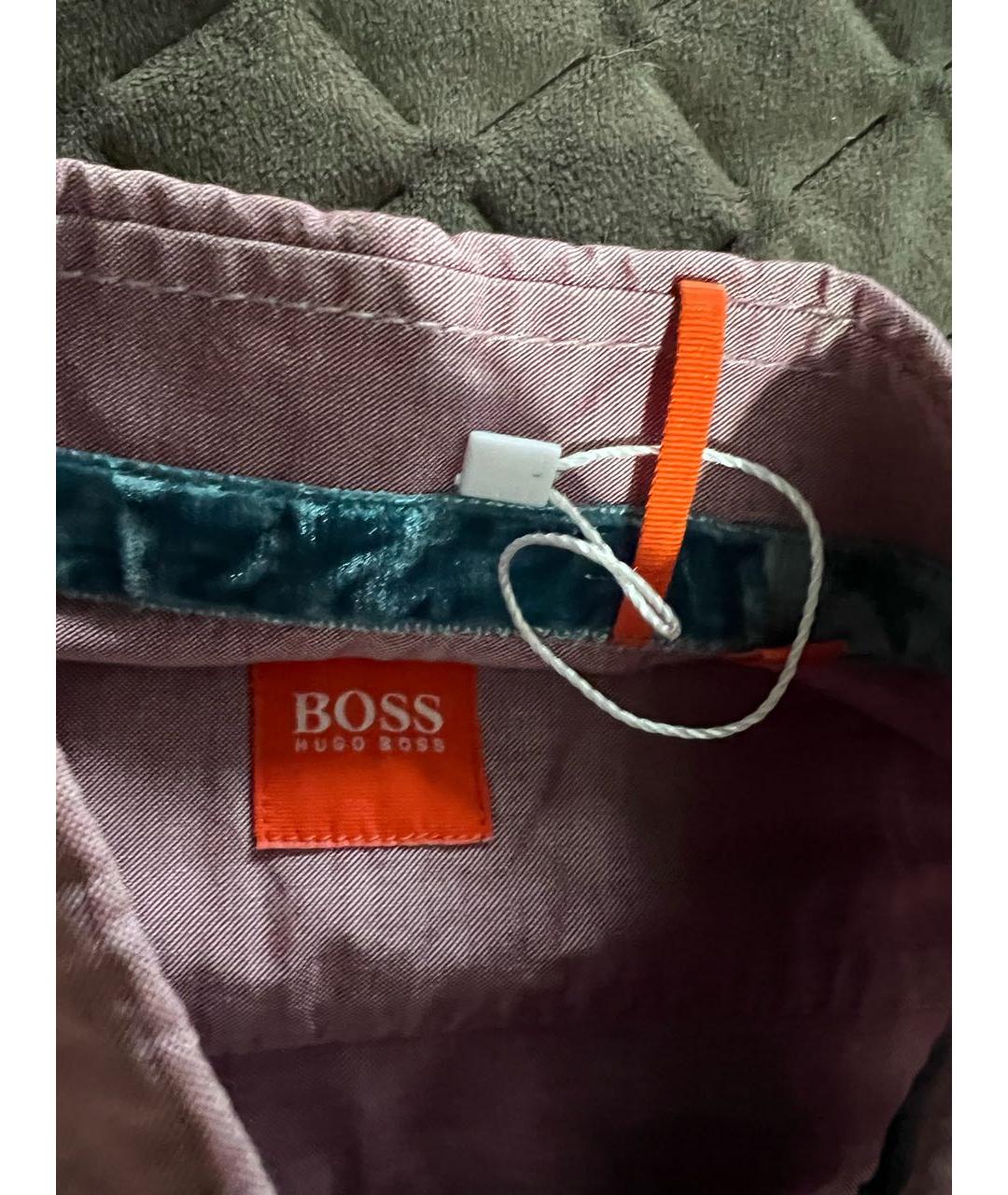 HUGO BOSS Розовая хлопковая кэжуал рубашка, фото 3