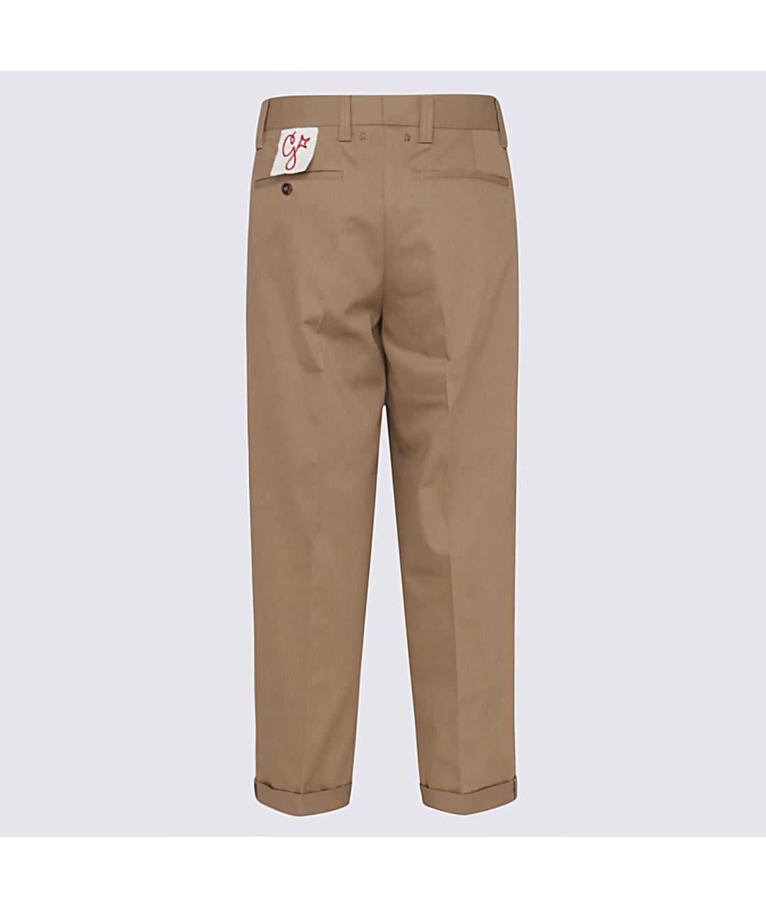 GOLDEN GOOSE DELUXE BRAND Коричневые хлопковые повседневные брюки, фото 2