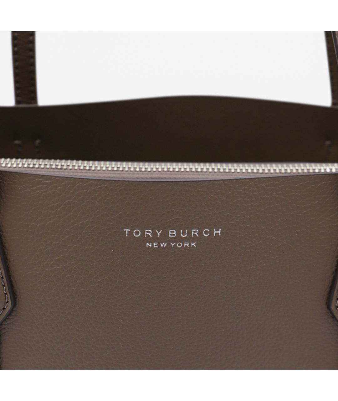 TORY BURCH Коричневая кожаная сумка тоут, фото 4
