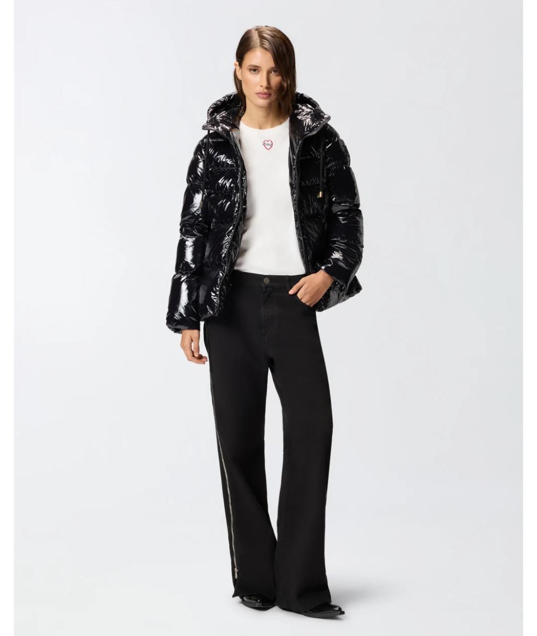 PINKO Черная полиуретановая куртка, фото 5