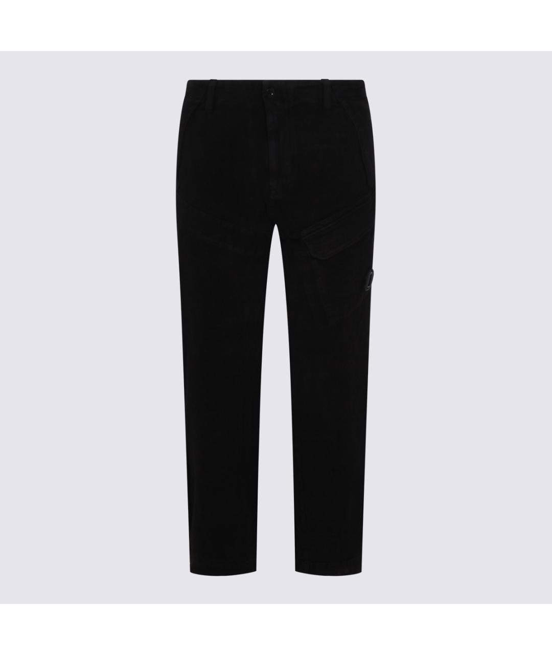 CP COMPANY Черные хлопко-эластановые повседневные брюки, фото 4