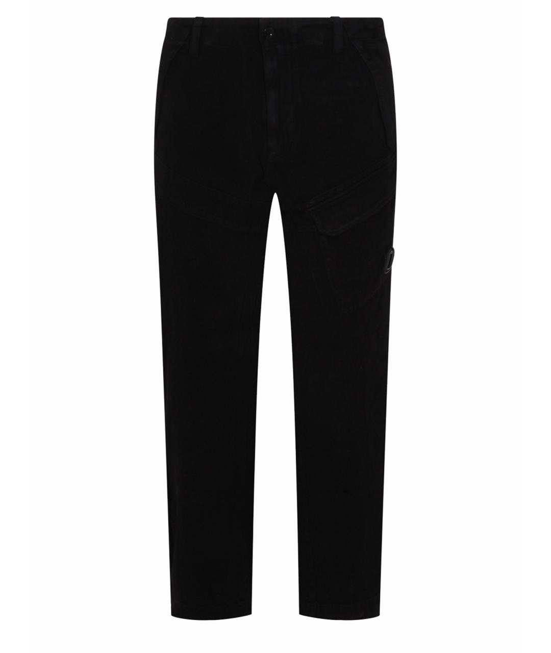 CP COMPANY Черные хлопко-эластановые повседневные брюки, фото 1