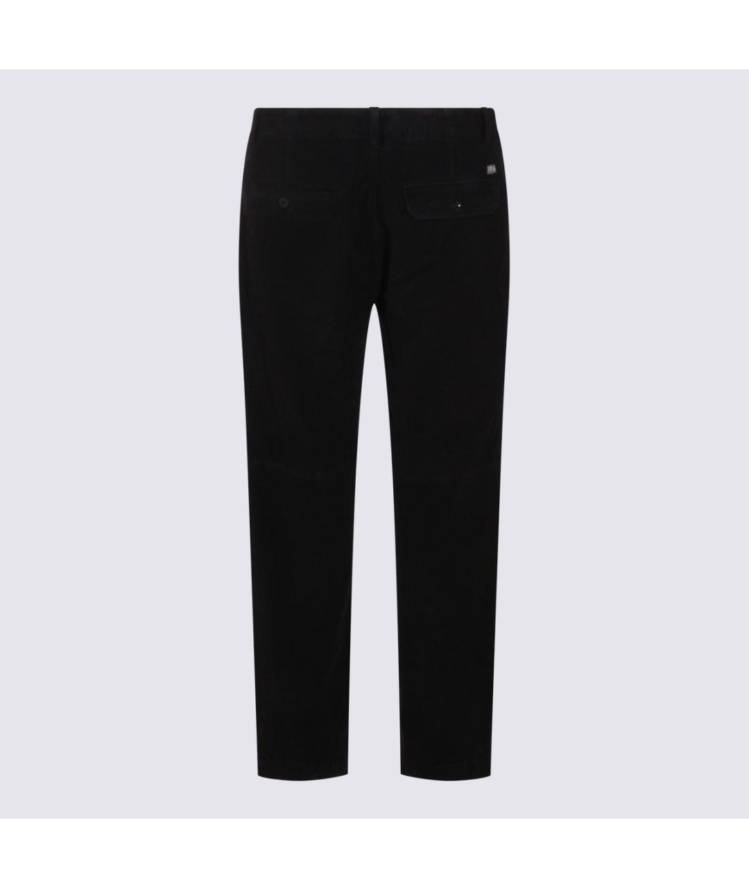 CP COMPANY Черные хлопко-эластановые повседневные брюки, фото 2