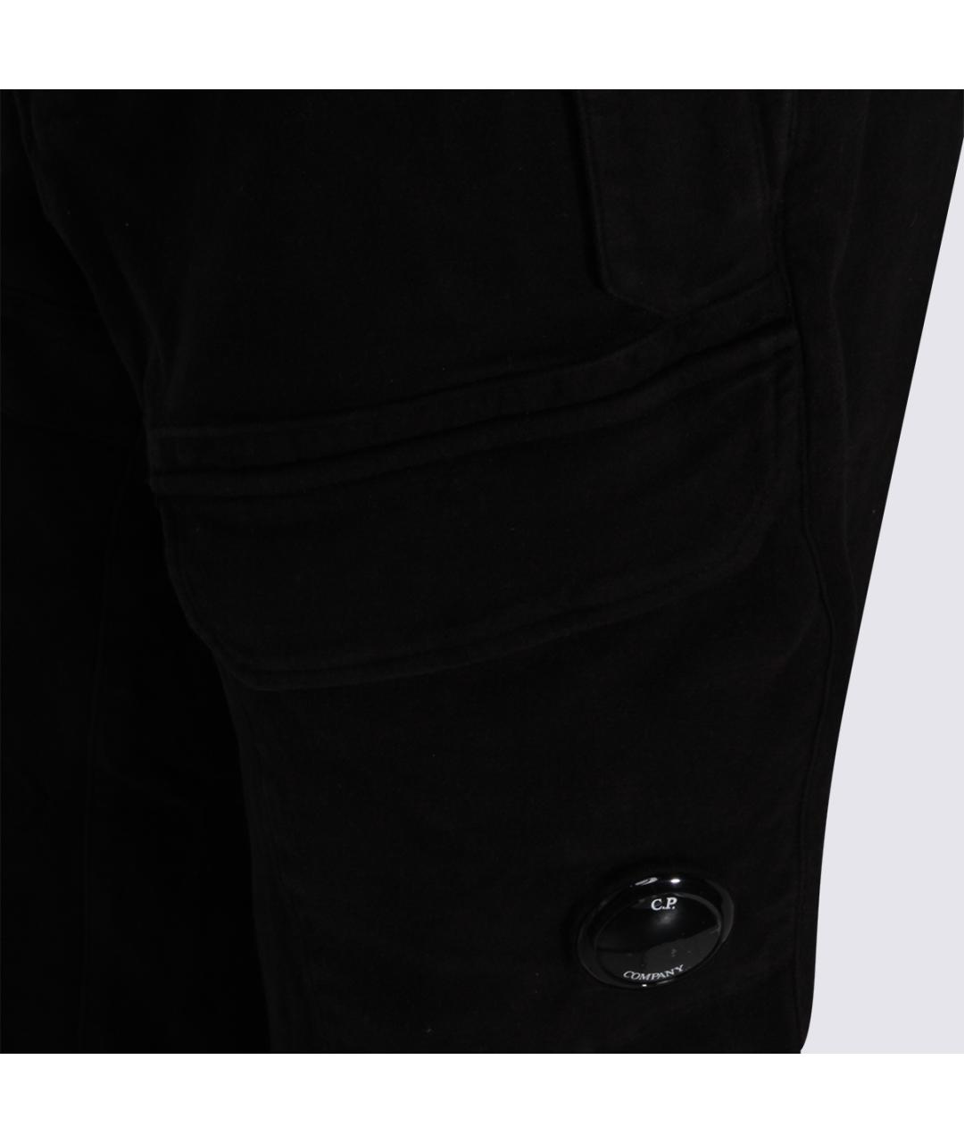 CP COMPANY Черные хлопко-эластановые повседневные брюки, фото 3