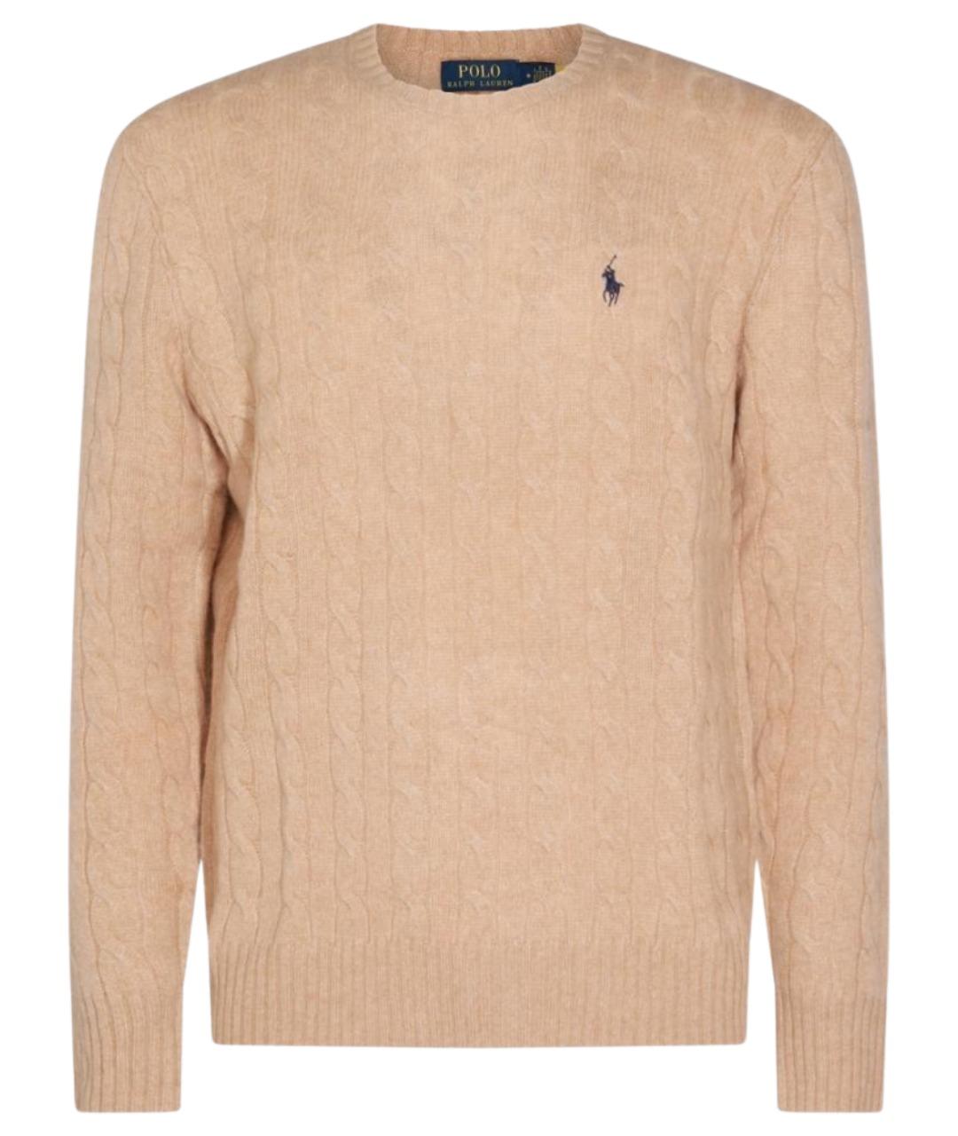 POLO RALPH LAUREN Бежевый шерстяной джемпер / свитер, фото 1