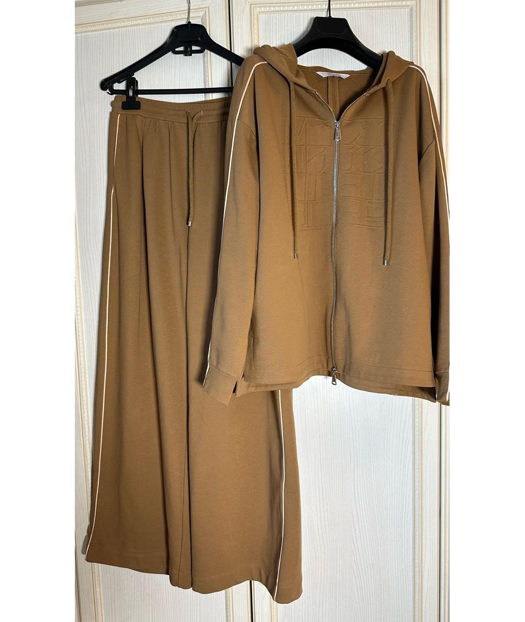 MAX MARA Горчичный хлопковый костюм с брюками, фото 3