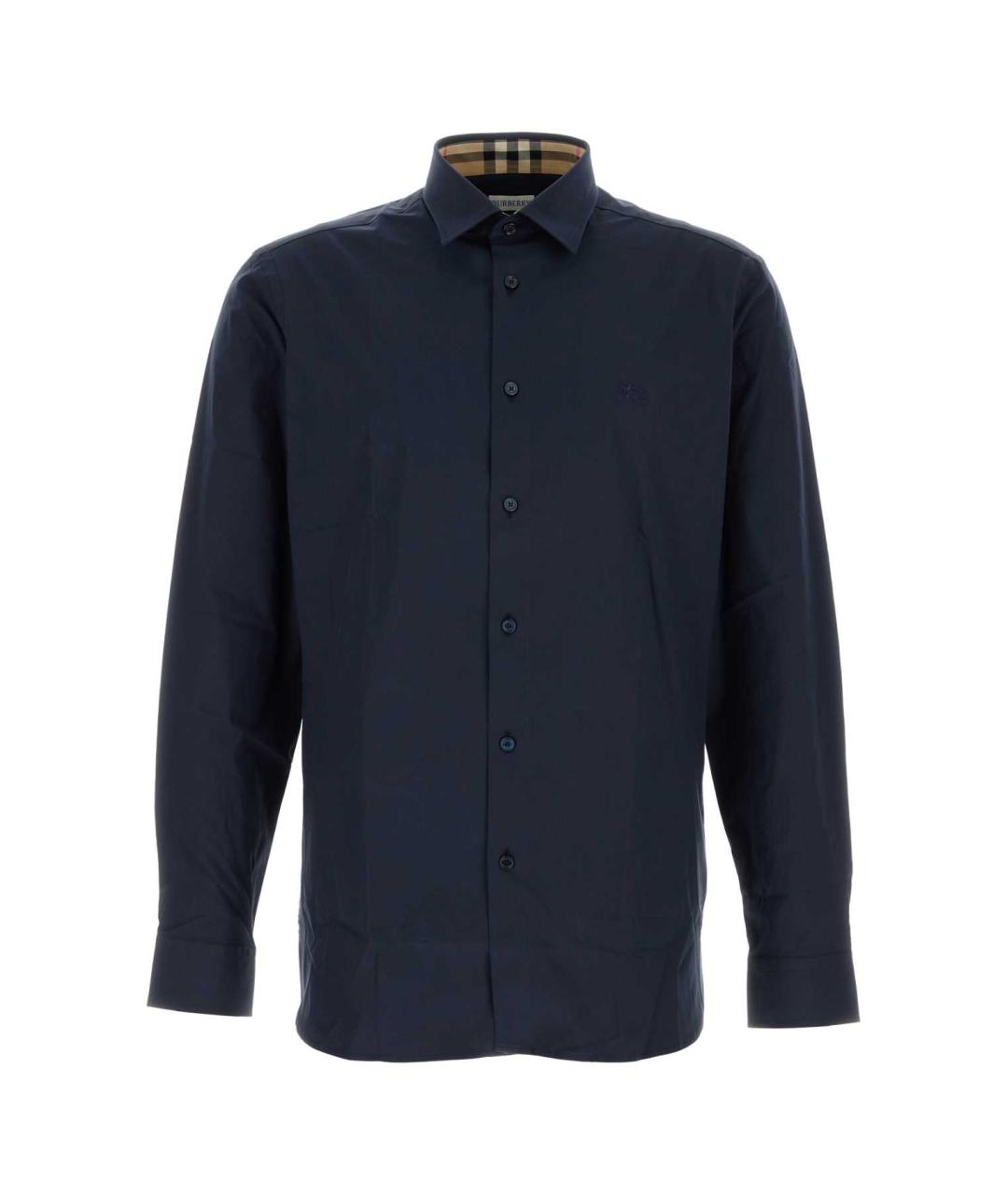 BURBERRY Синяя хлопковая классическая рубашка, фото 1