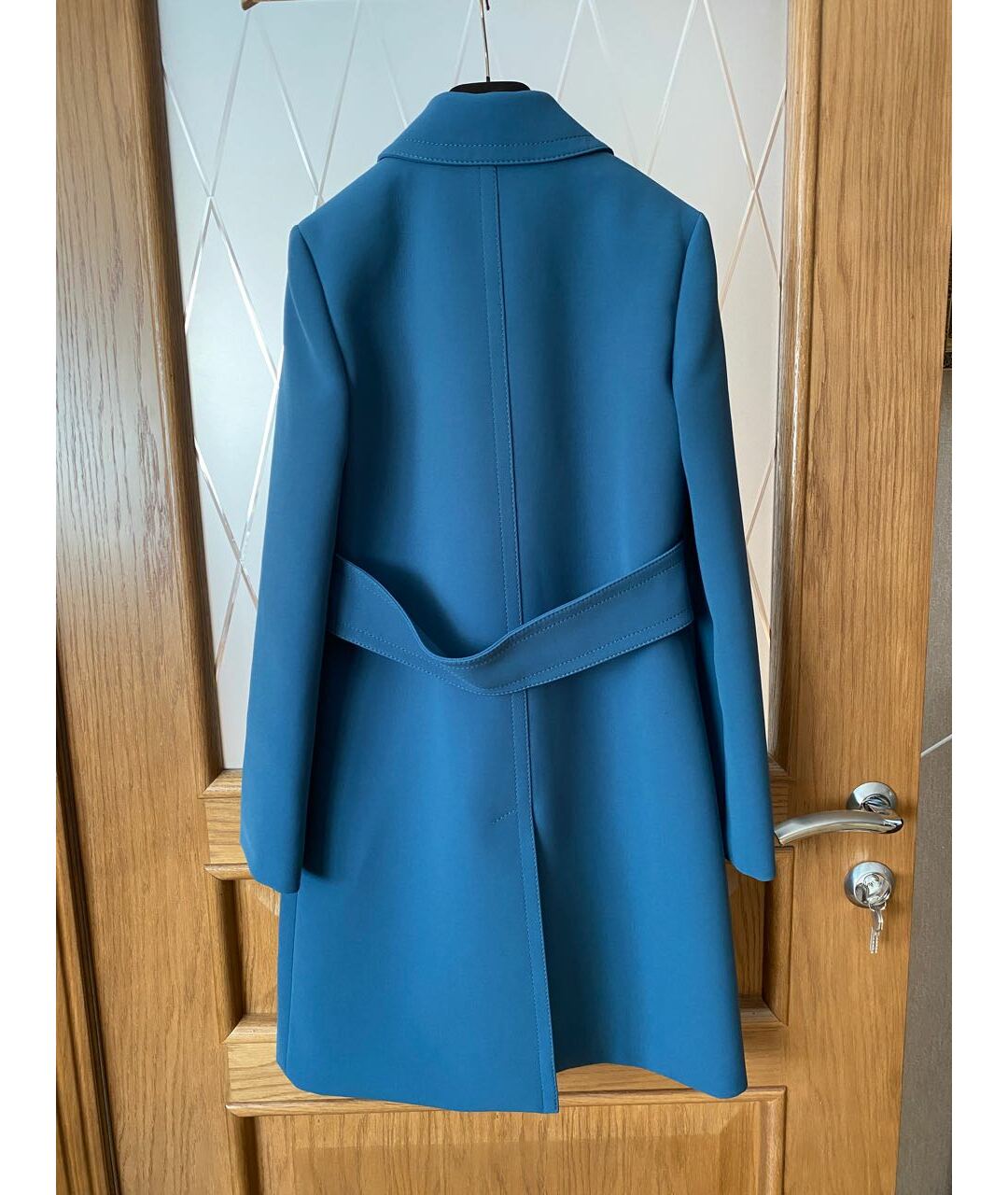 GUCCI Голубое полиэстеровое пальто, фото 2