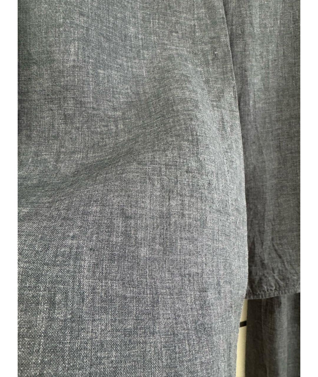 12 STOREEZ Серый льняной костюм с брюками, фото 4