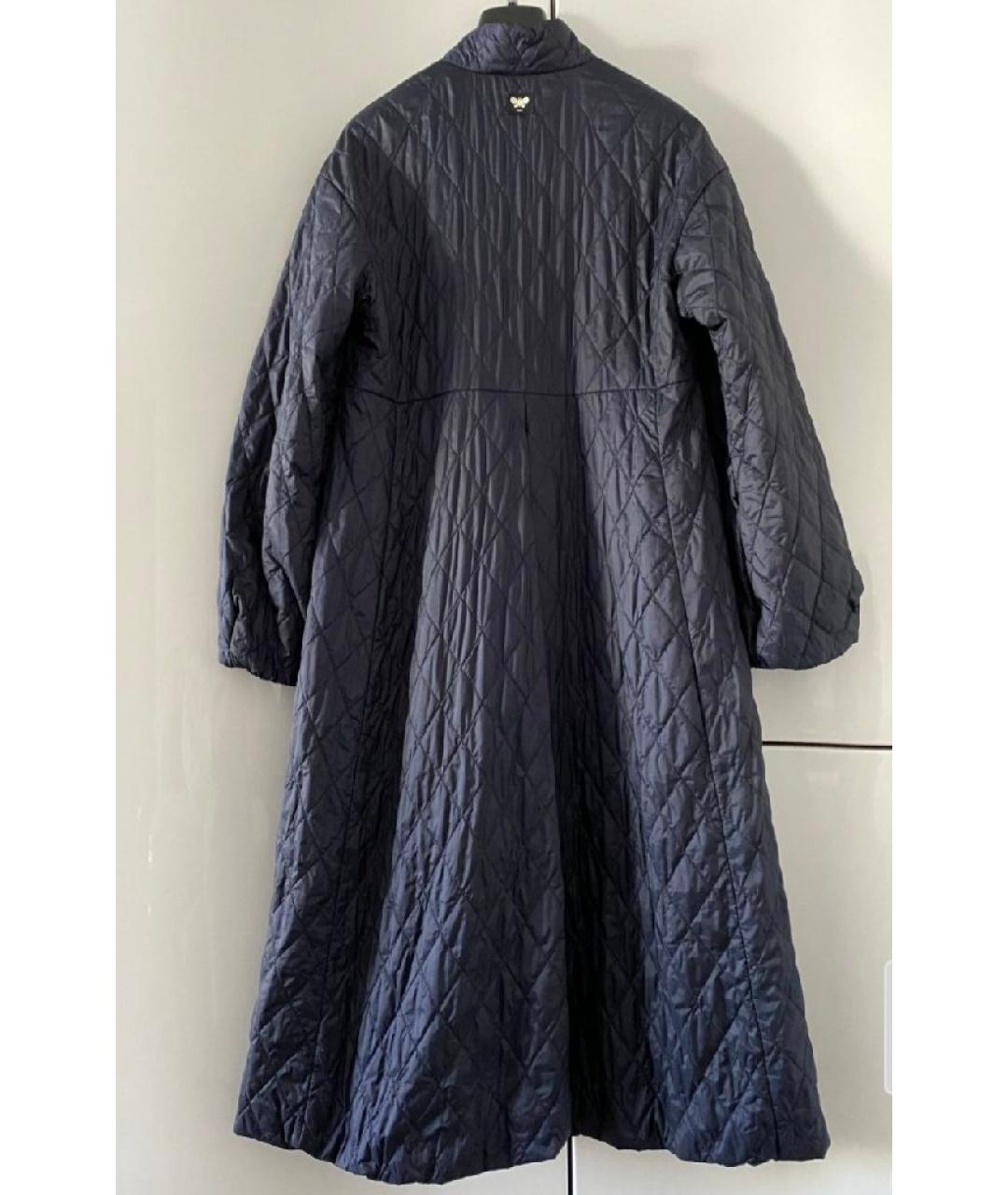 WEEKEND MAX MARA Темно-синяя полиэстеровая куртка, фото 2