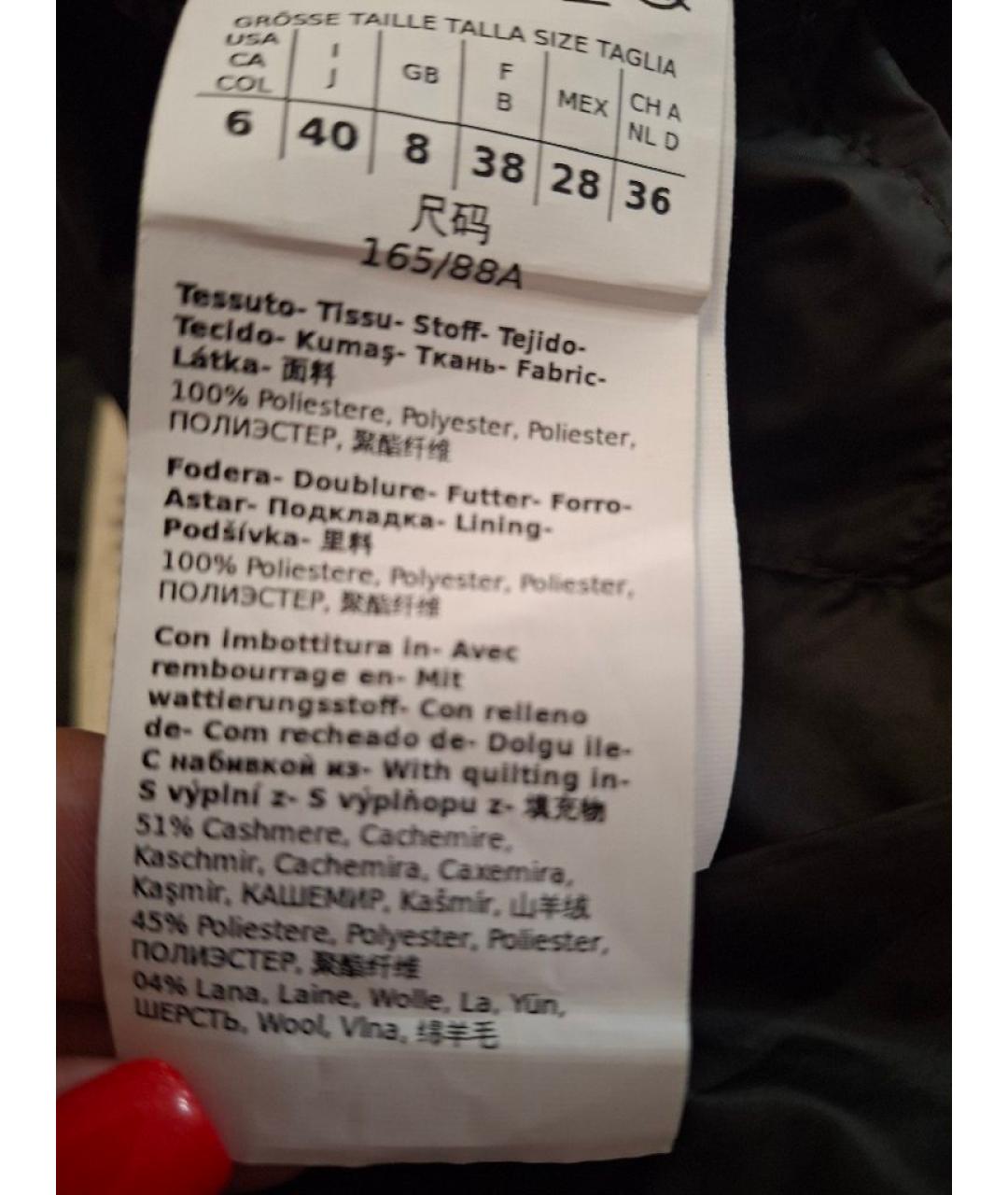 WEEKEND MAX MARA Темно-синяя полиэстеровая куртка, фото 6