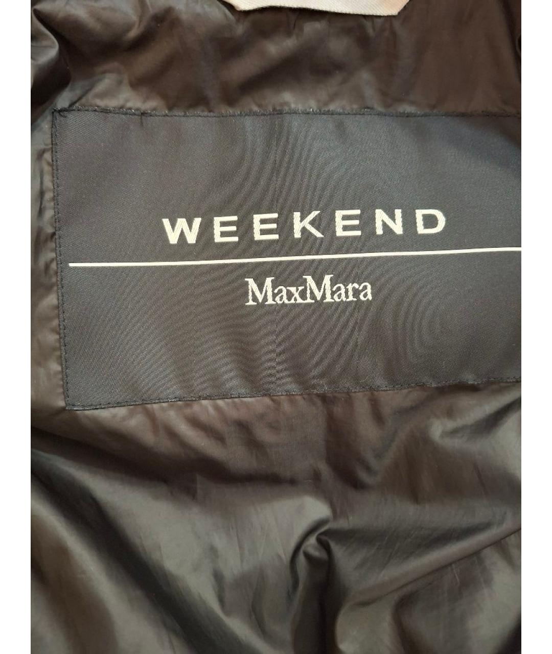 WEEKEND MAX MARA Темно-синяя полиэстеровая куртка, фото 3