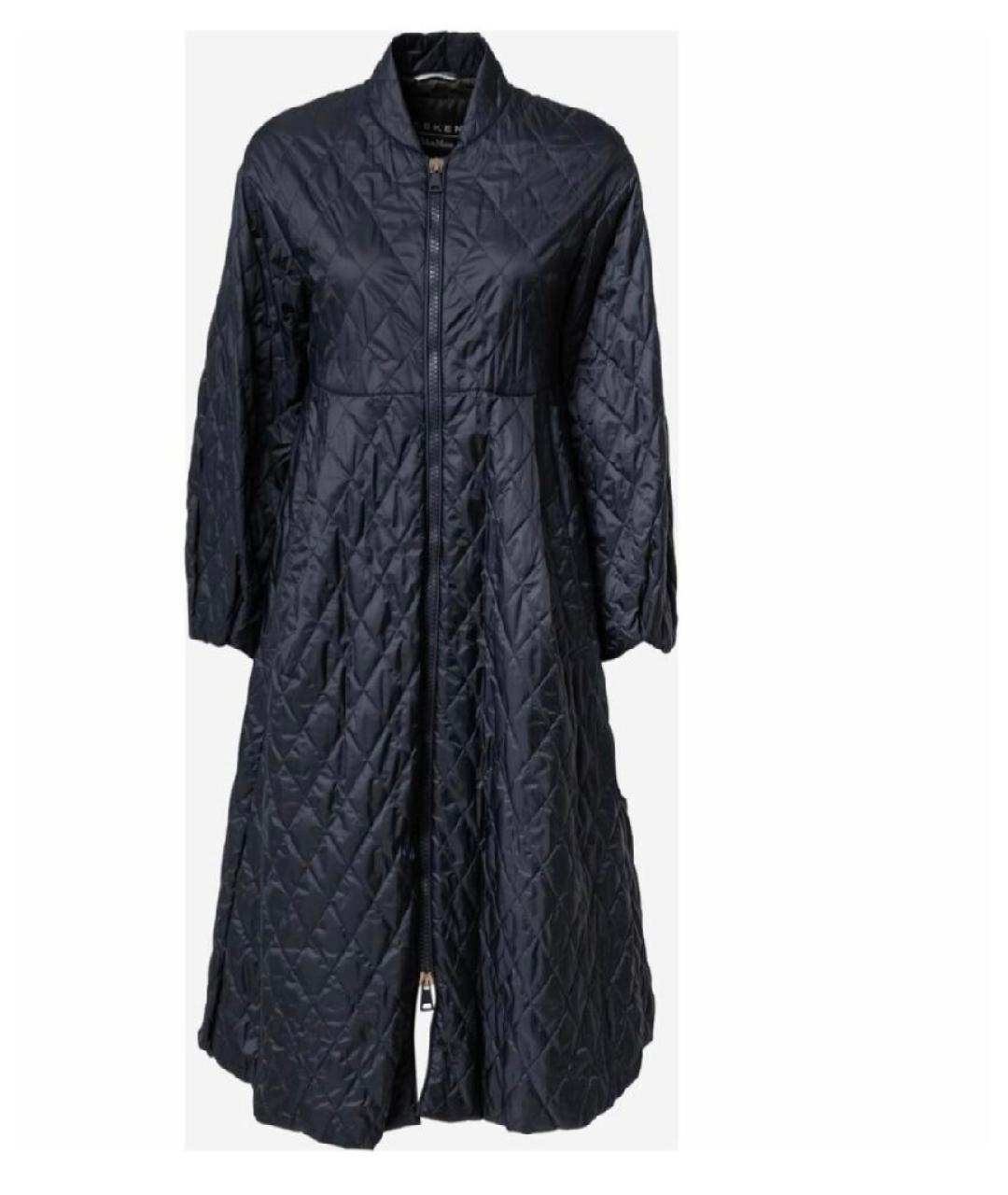 WEEKEND MAX MARA Темно-синяя полиэстеровая куртка, фото 9