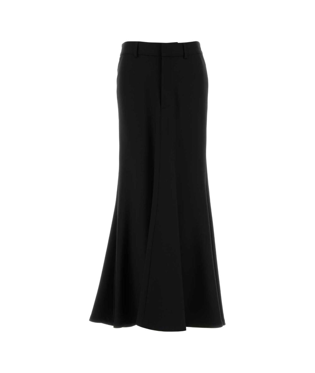 BALENCIAGA Черная шерстяная юбка макси, фото 1