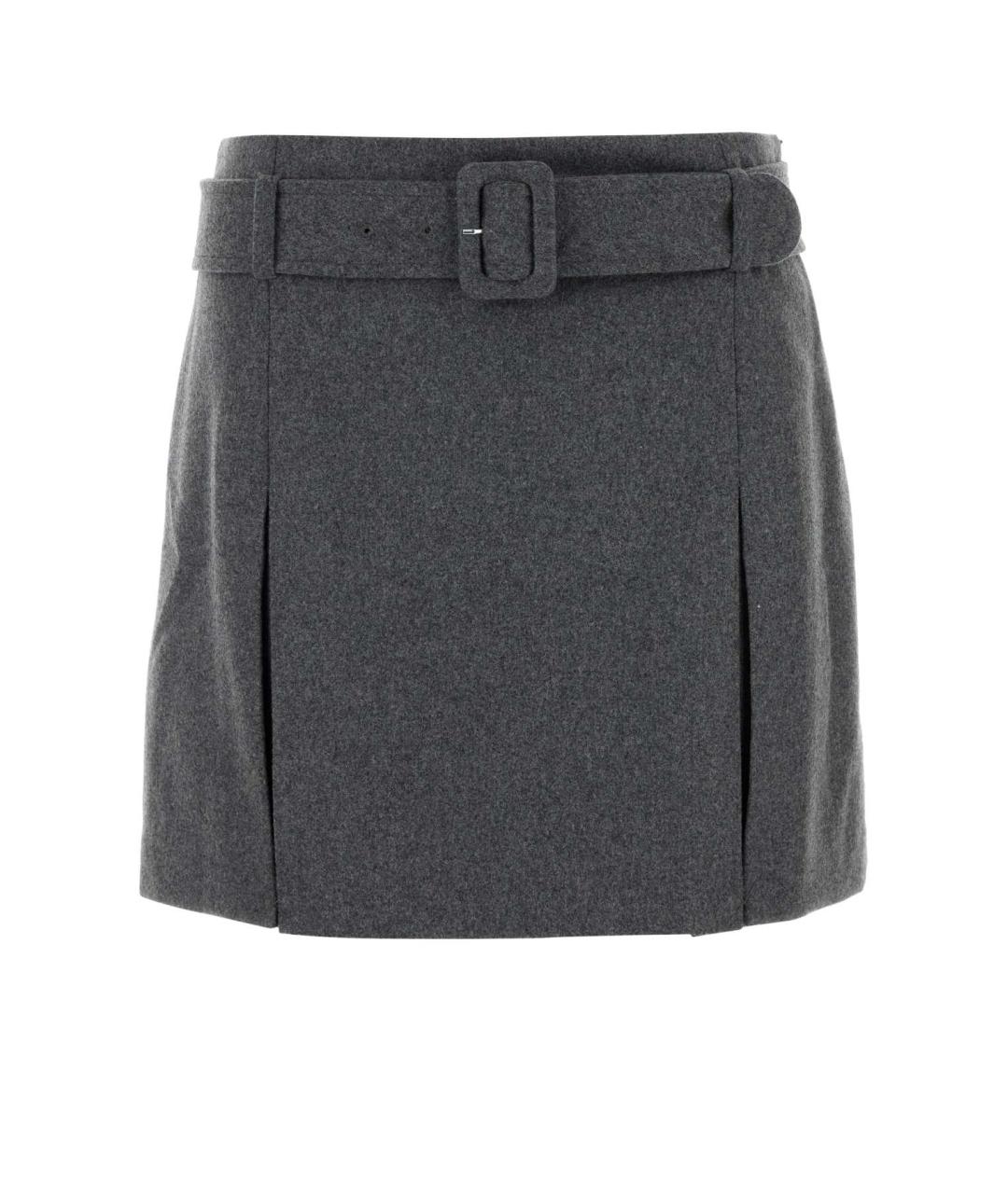 A.P.C. Серая шерстяная юбка мини, фото 1