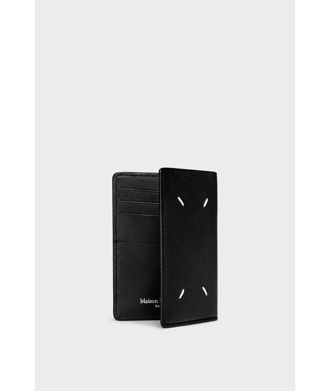 MAISON MARGIELA Черный кожаный кошелек, фото 3