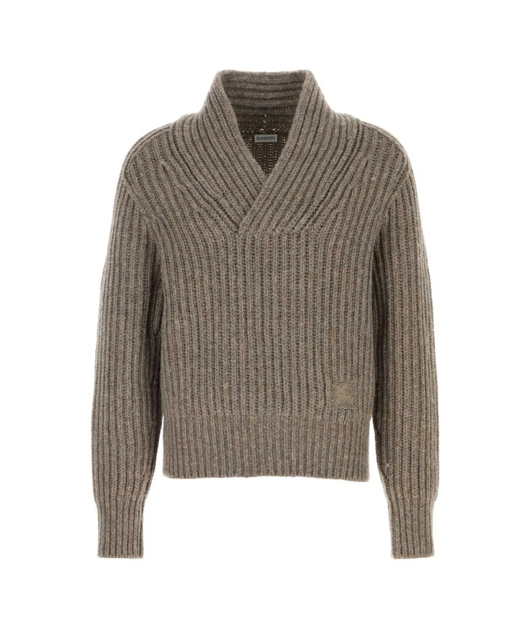 BURBERRY Серый шерстяной джемпер / свитер, фото 1