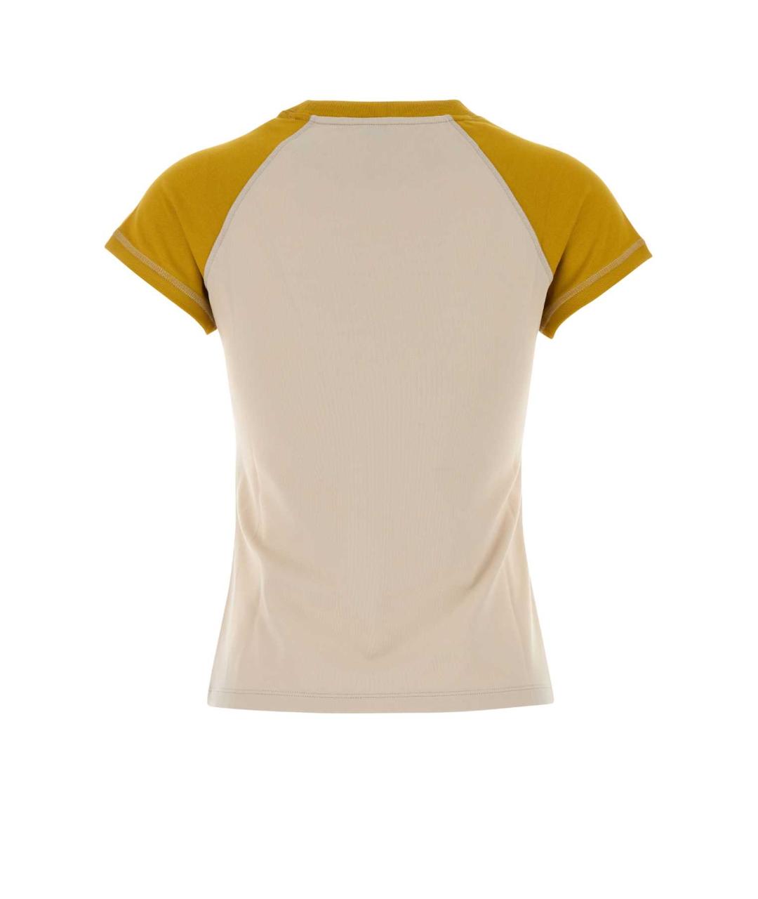 LOEWE Бежевая хлопковая футболка, фото 2