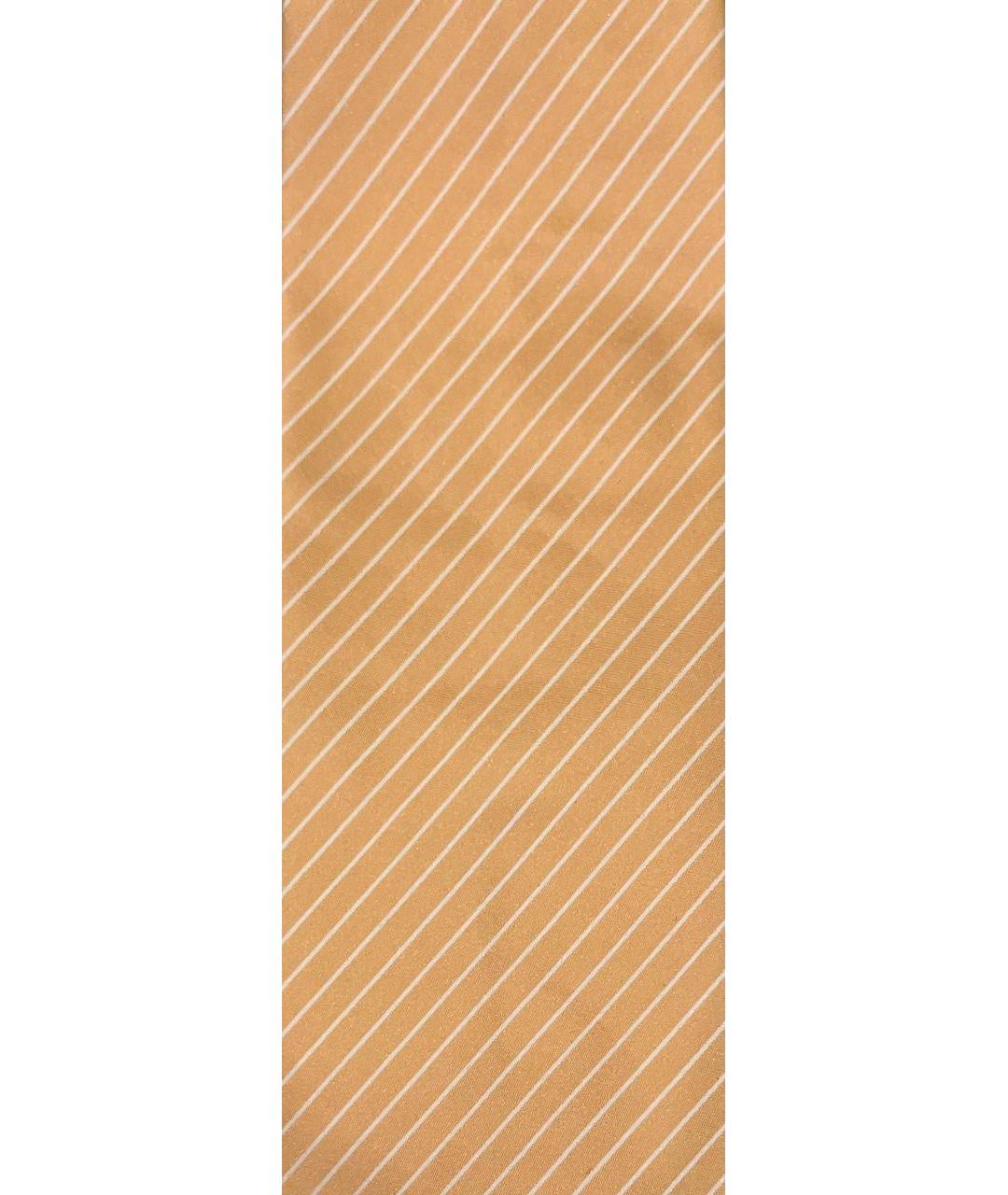 BRIONI Оранжевый шелковый галстук, фото 4
