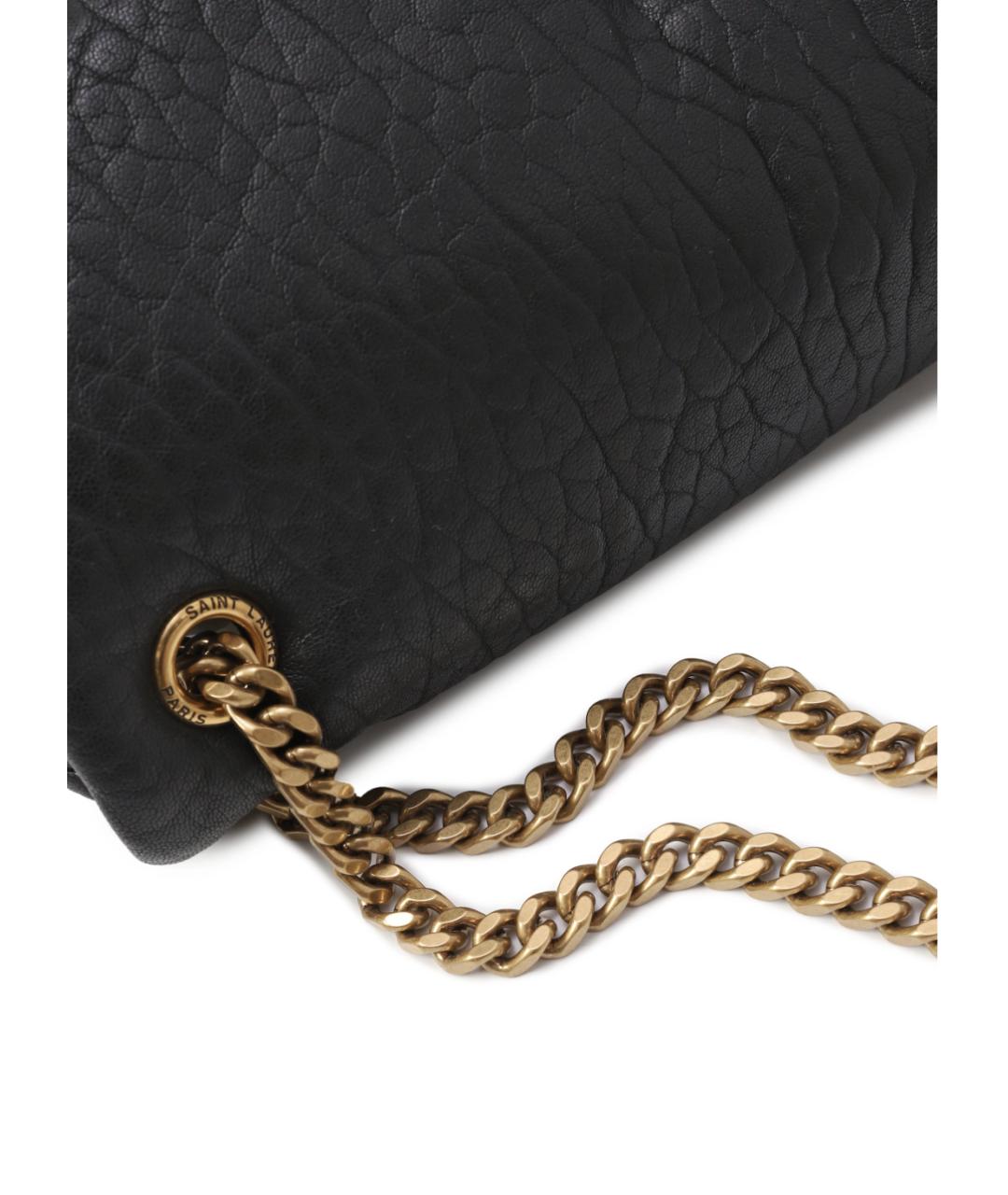SAINT LAURENT Черная кожаная сумка через плечо, фото 3