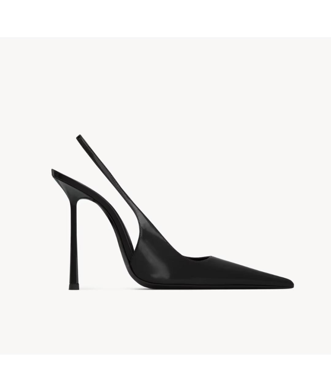 SAINT LAURENT Черные кожаные туфли, фото 4
