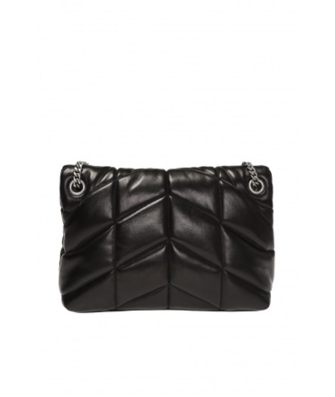 SAINT LAURENT Черная кожаная сумка через плечо, фото 3