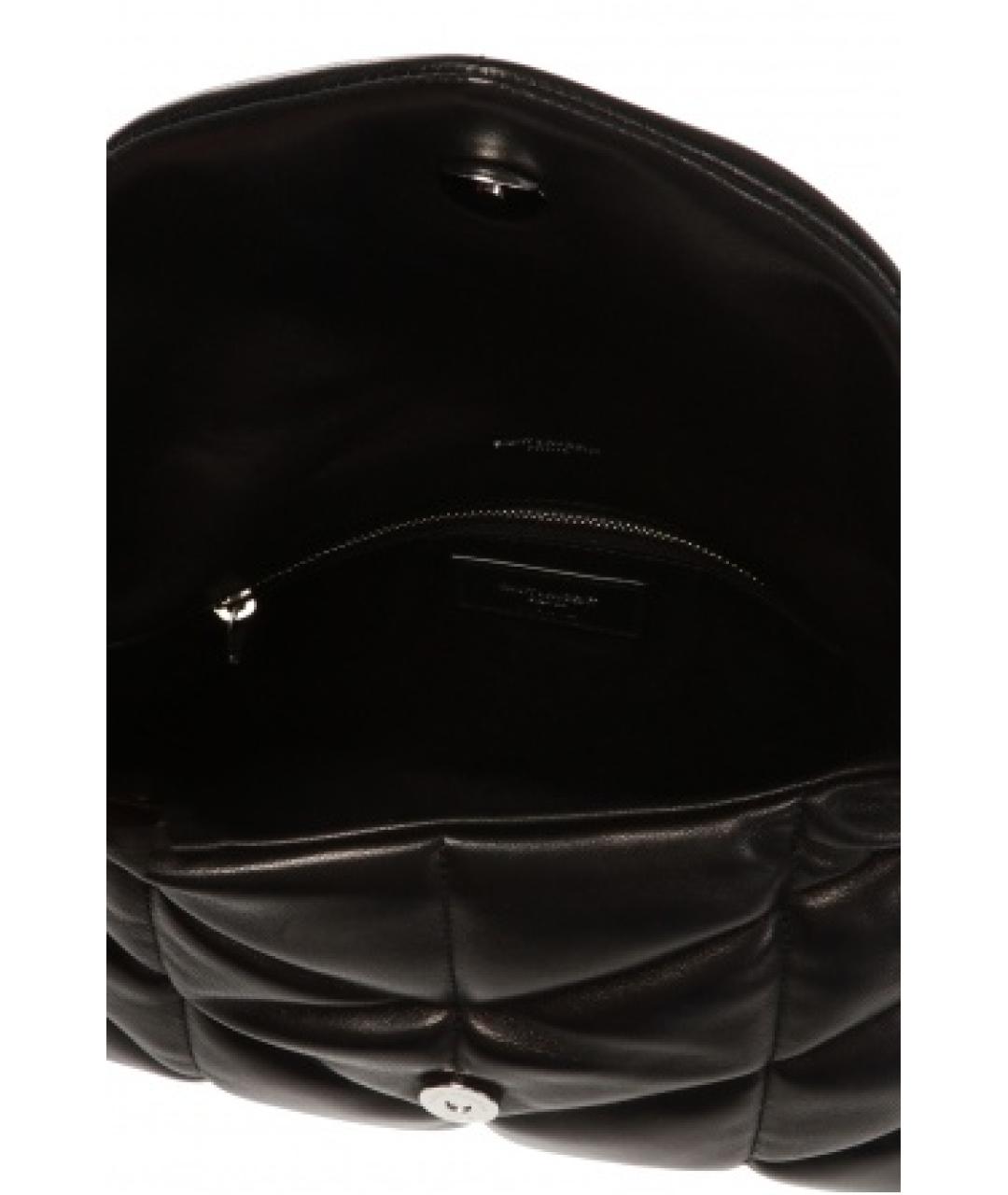 SAINT LAURENT Черная кожаная сумка через плечо, фото 5