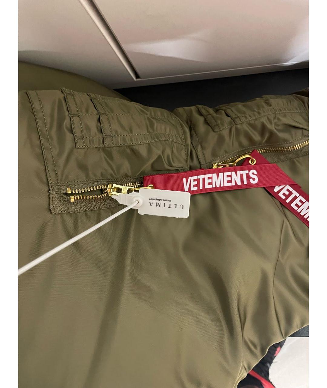 VETEMENTS Зеленая синтетическая куртка, фото 3