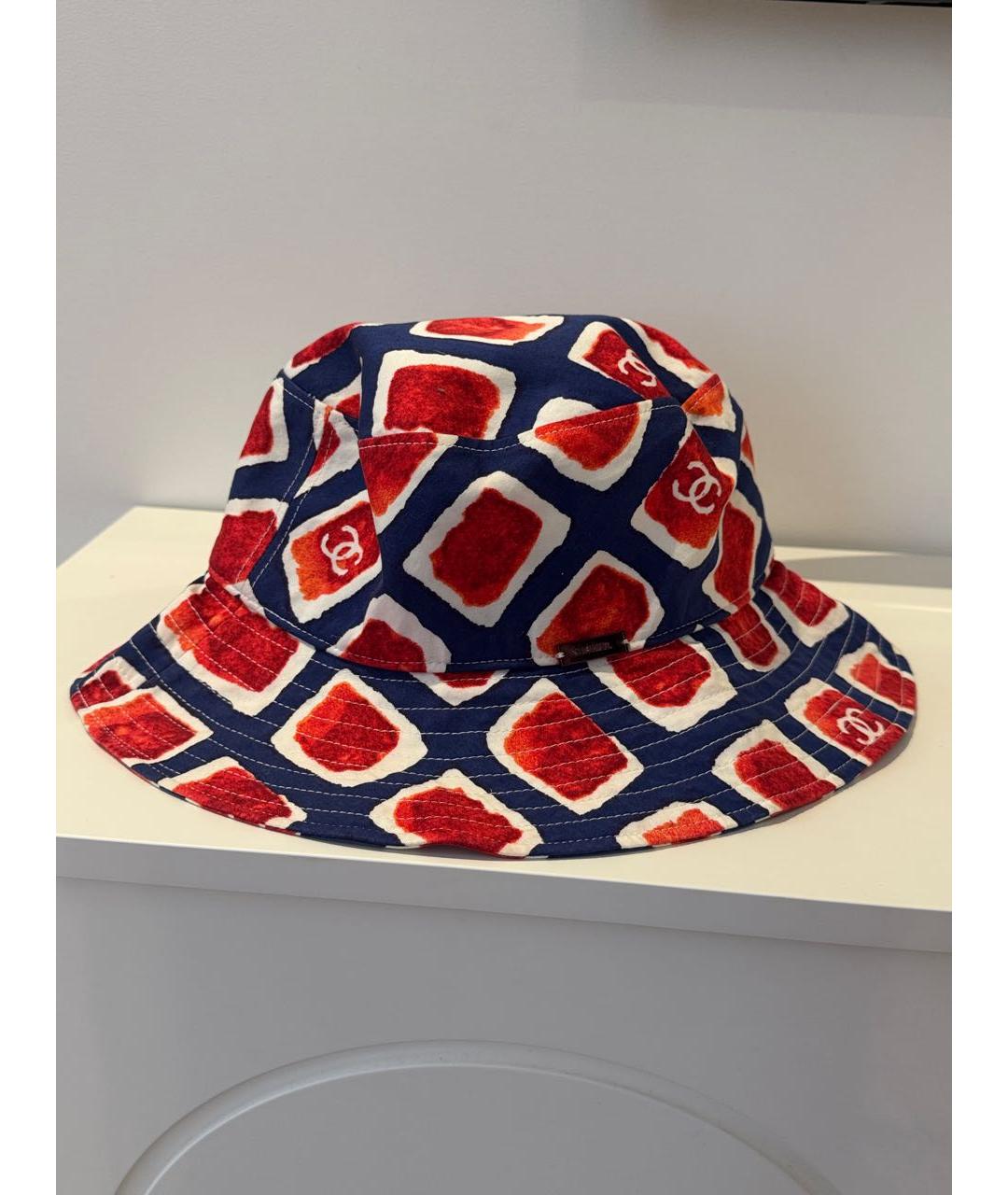CHANEL Красная хлопковая панама, фото 3