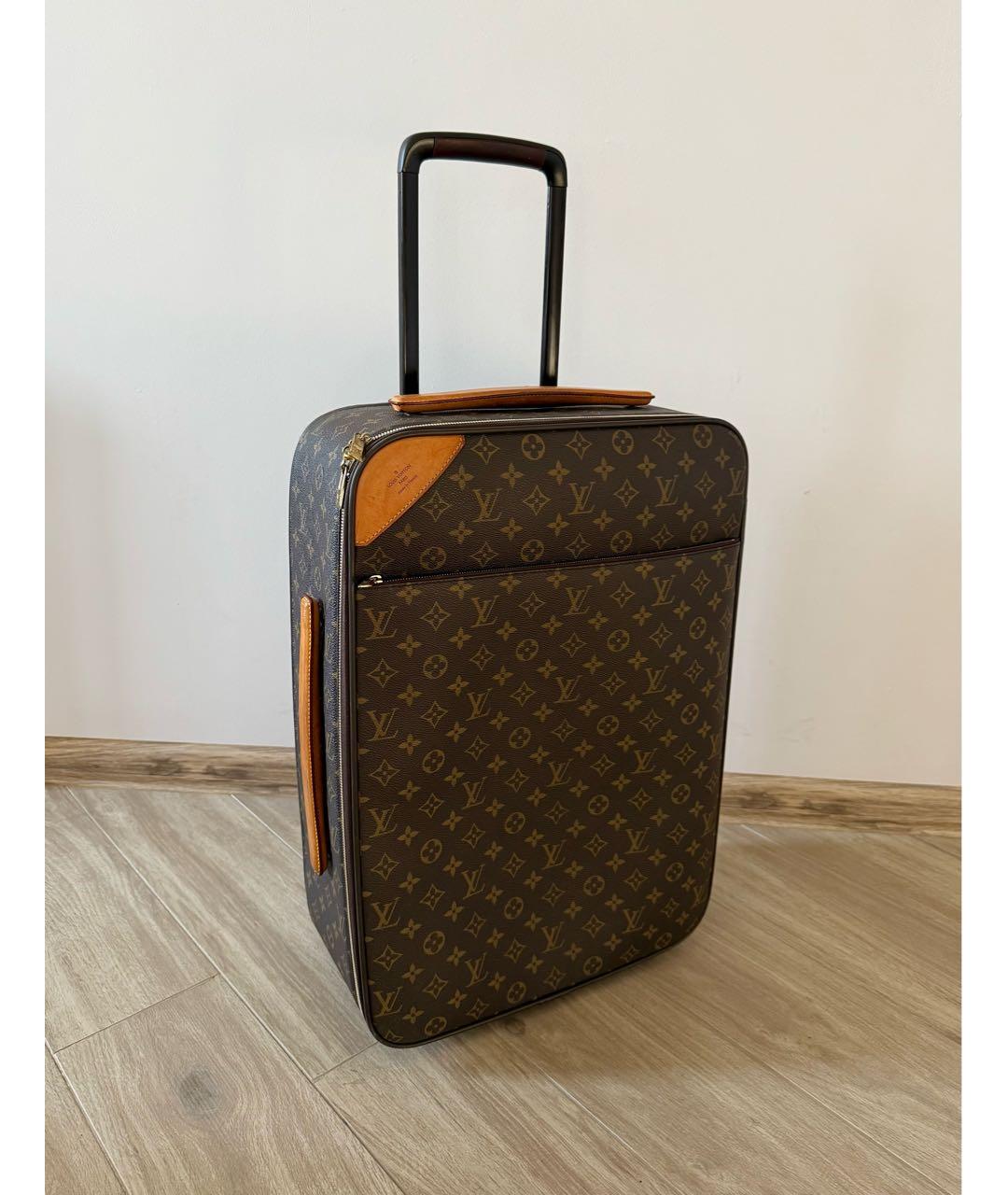 LOUIS VUITTON Коричневый чемодан, фото 9