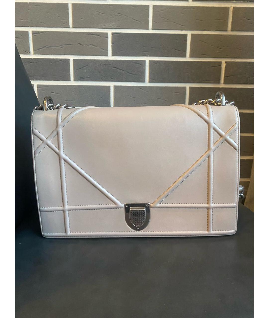 CHRISTIAN DIOR Бежевая кожаная сумка через плечо, фото 9