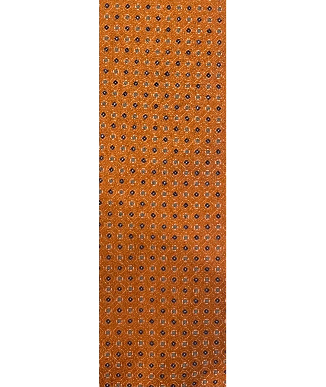 BRIONI Оранжевый шелковый галстук, фото 4