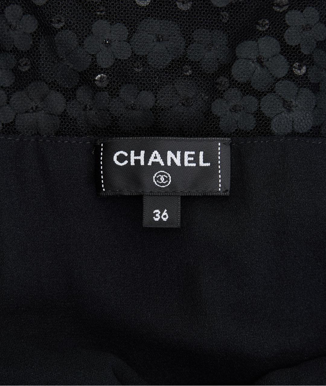 CHANEL Черный вискозный комбинезон, фото 6