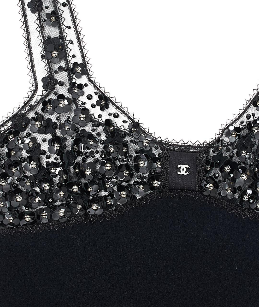 CHANEL Черный вискозный комбинезон, фото 4