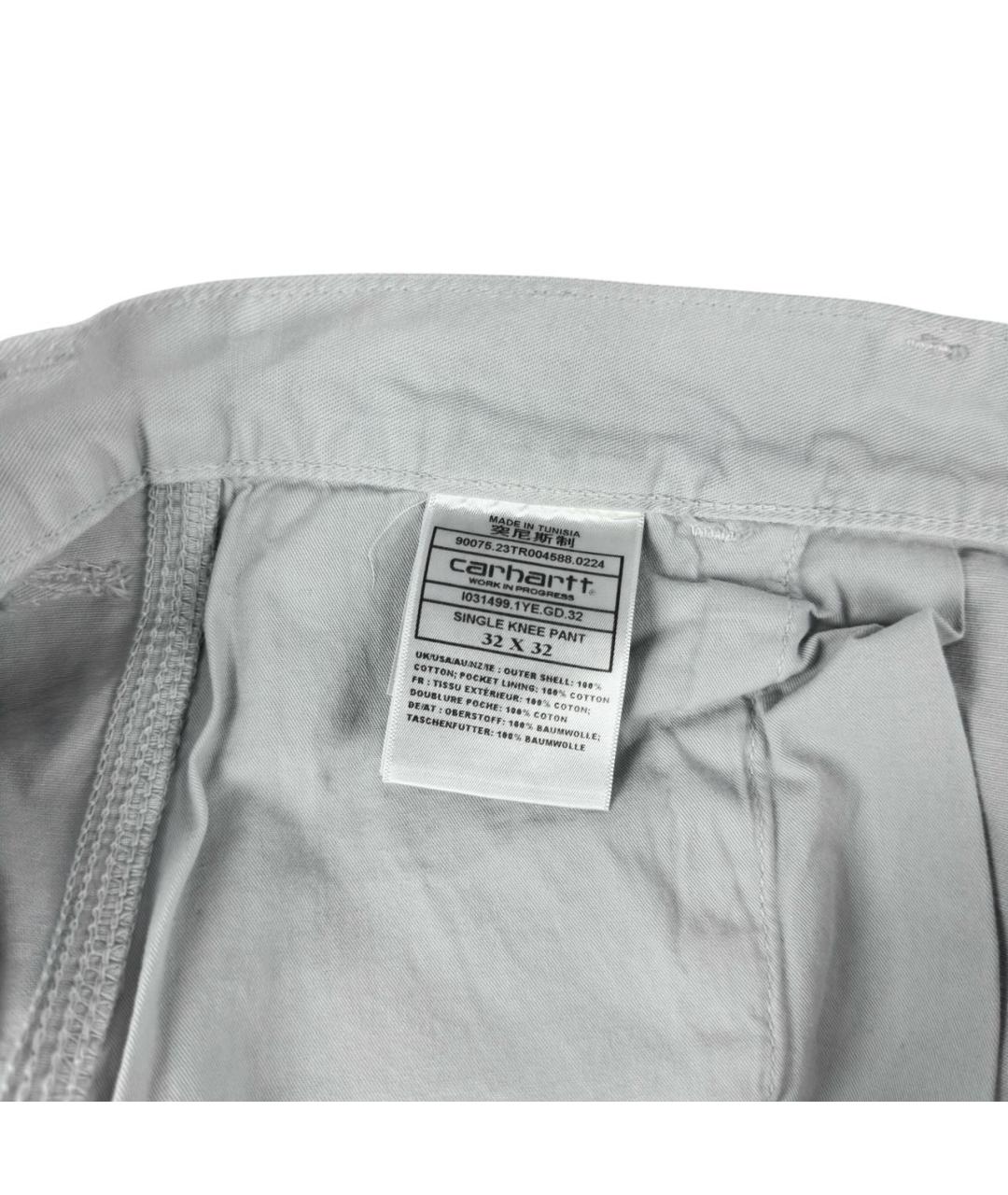 CARHARTT WIP Серые хлопковые брюки чинос, фото 5