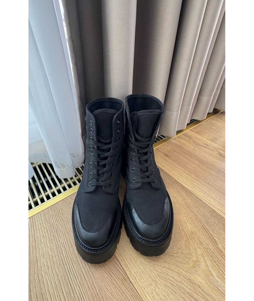 CELINE Черные текстильные ботинки, фото 2