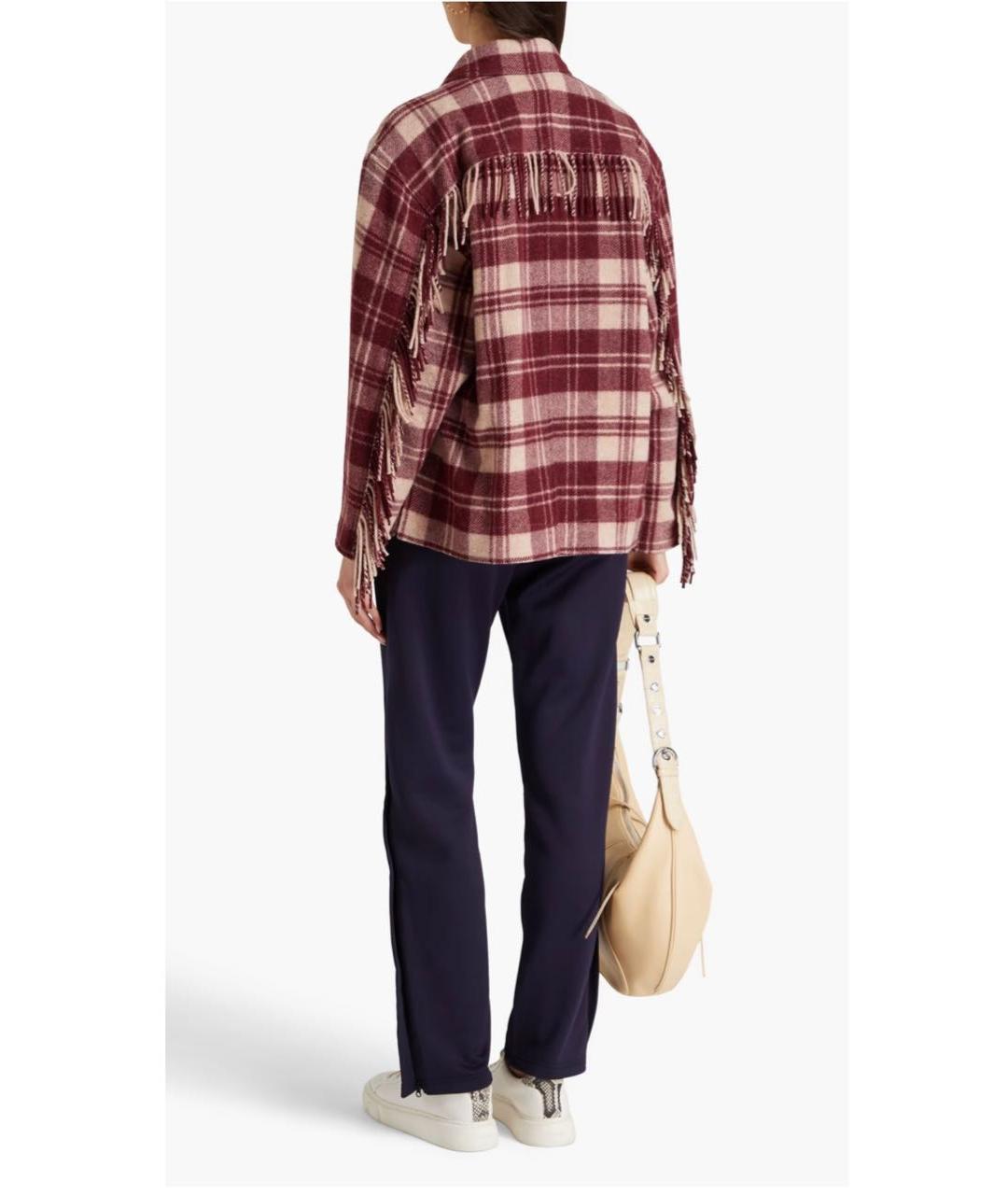 ISABEL MARANT ETOILE Бордовое шерстяное пальто, фото 8