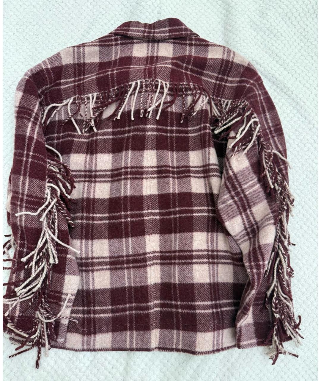 ISABEL MARANT ETOILE Бордовое шерстяное пальто, фото 6