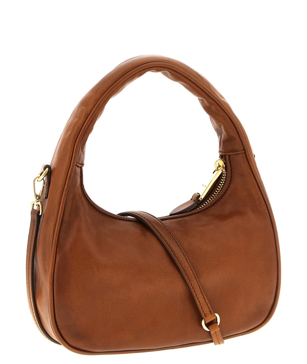 MIU MIU Коричневая кожаная сумка через плечо, фото 2