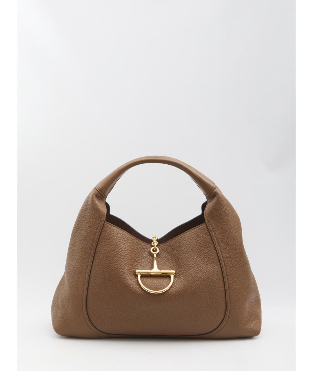 GUCCI Коричневая кожаная сумка через плечо, фото 5