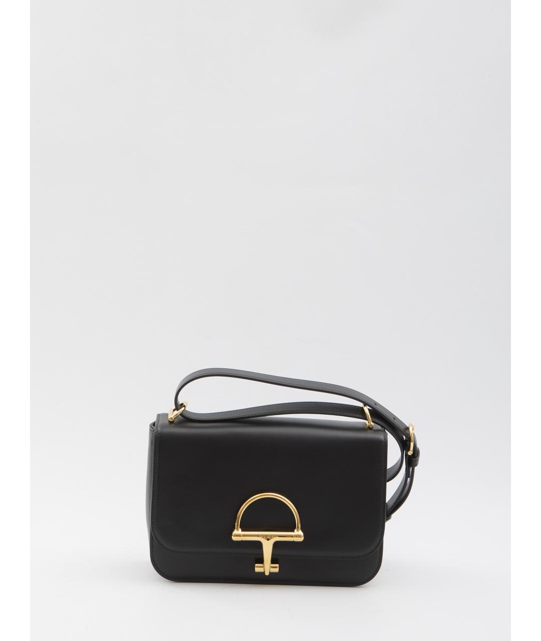 GUCCI Черная кожаная сумка через плечо, фото 5