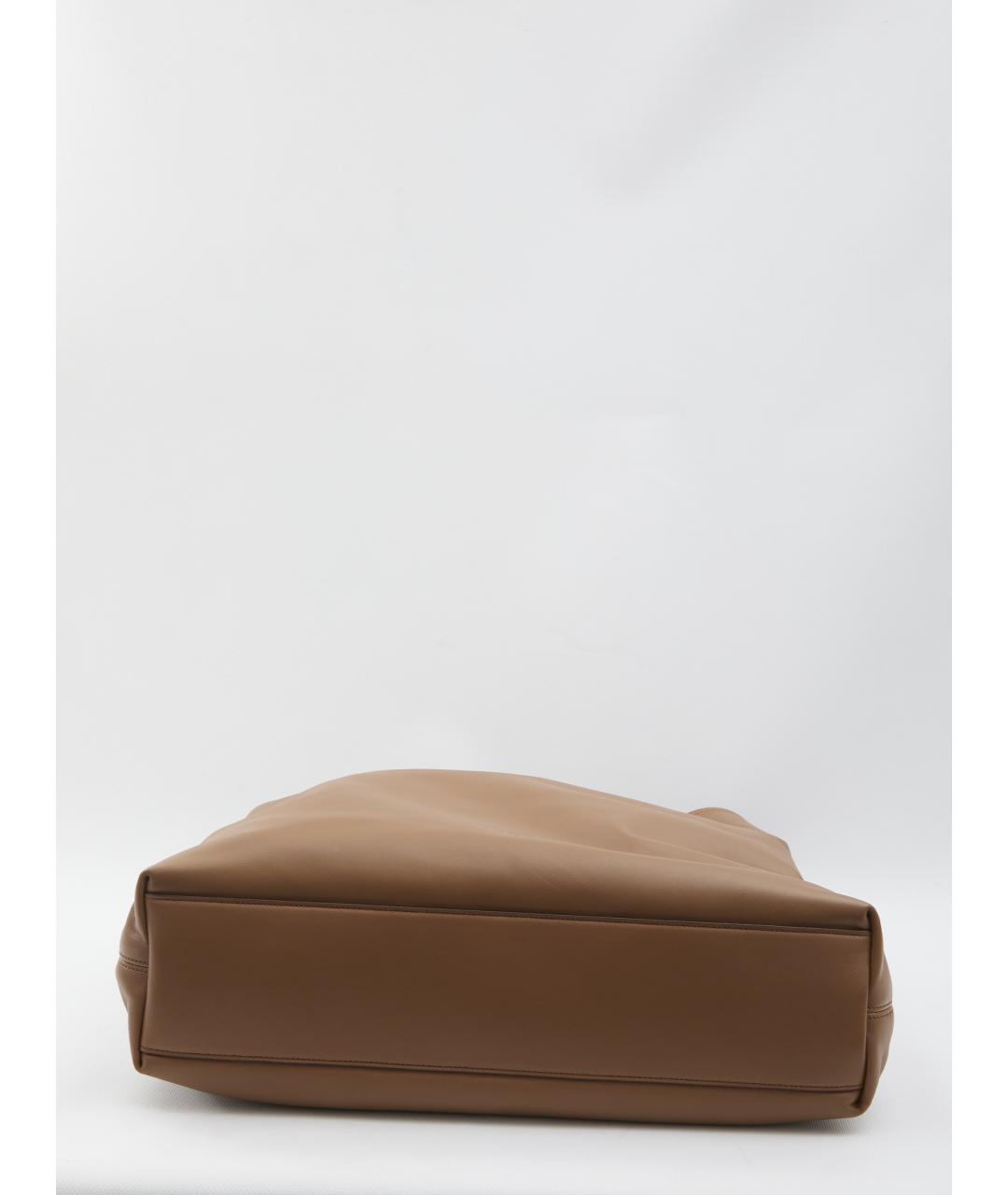 GUCCI Коричневая кожаная сумка через плечо, фото 4