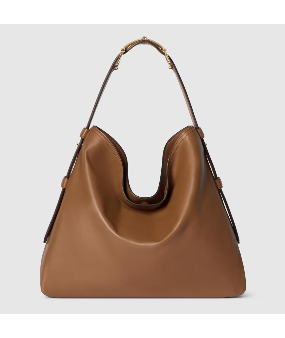 GUCCI Коричневая кожаная сумка через плечо, фото 6