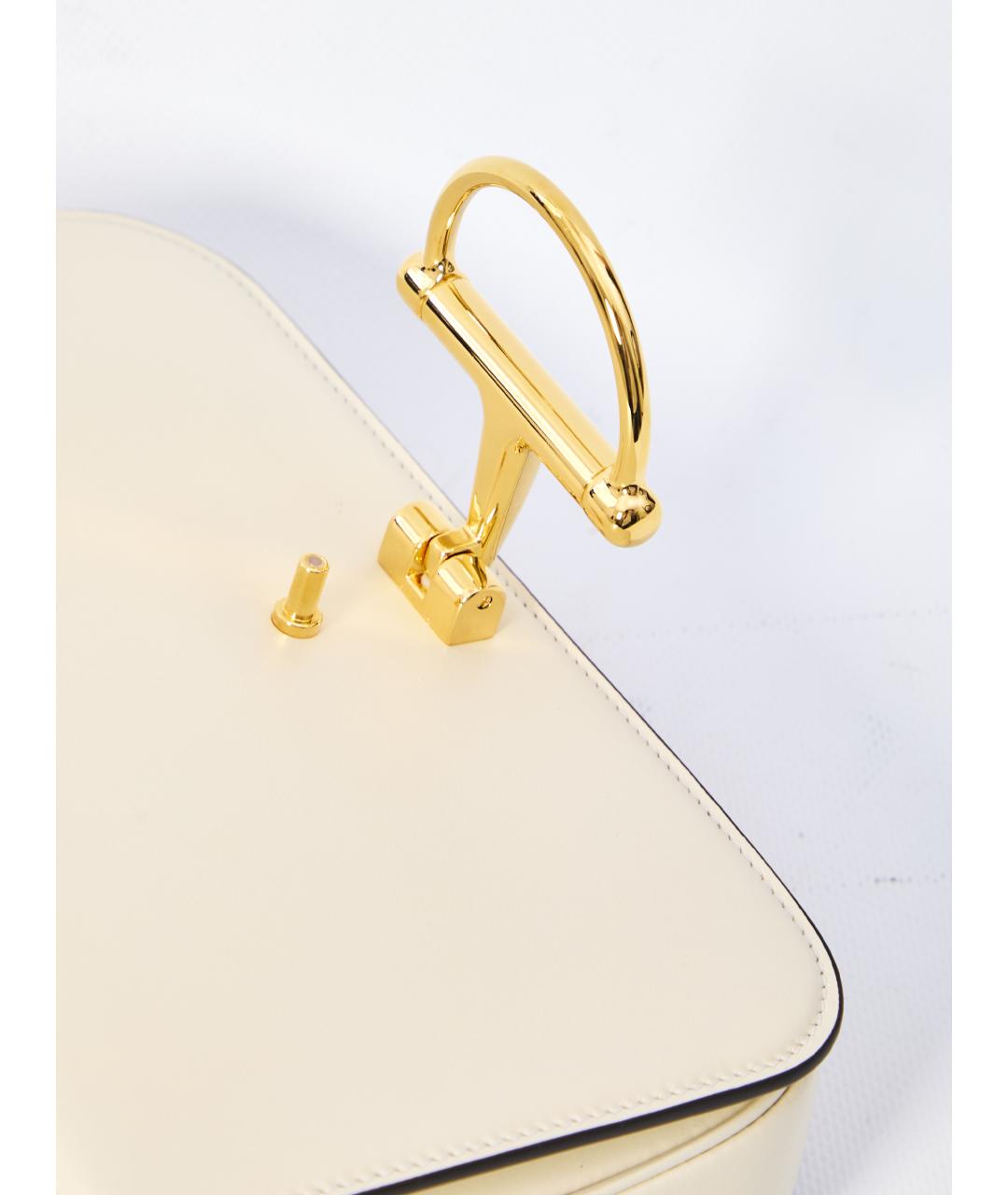 GUCCI Белая кожаная сумка через плечо, фото 4