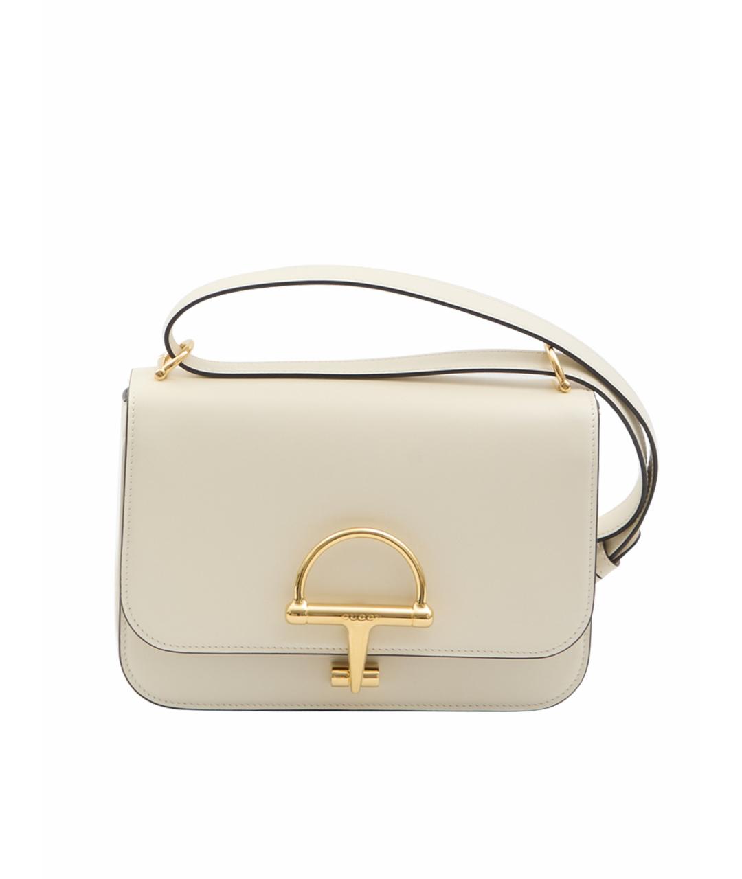GUCCI Белая кожаная сумка через плечо, фото 1