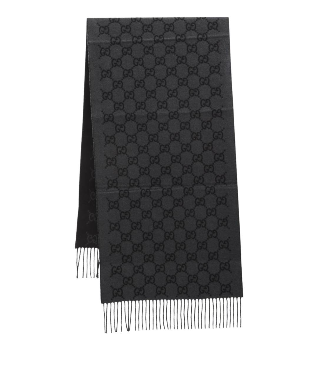 GUCCI Серый кашемировый шарф, фото 1