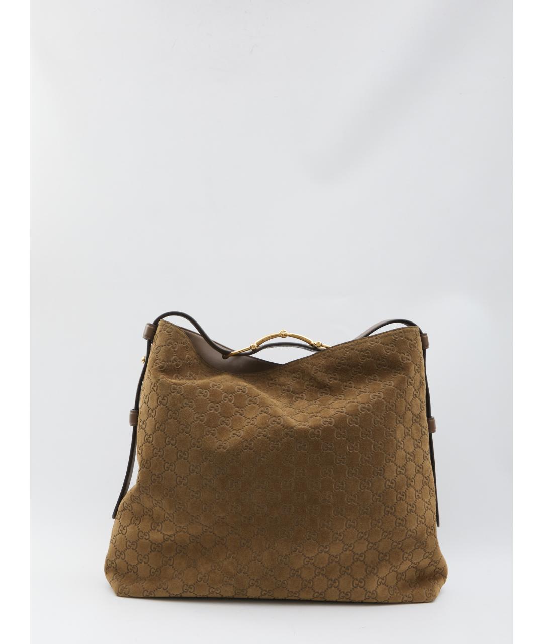 GUCCI Коричневая замшевая сумка через плечо, фото 2