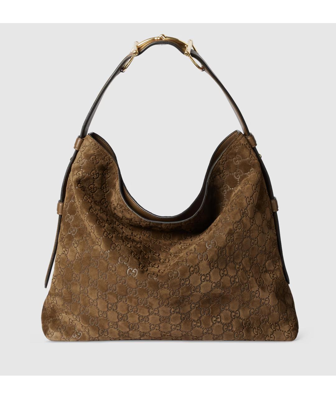 GUCCI Коричневая замшевая сумка через плечо, фото 6