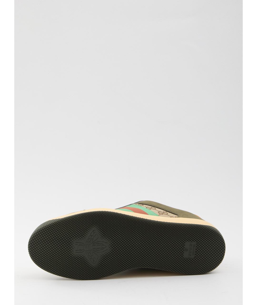 GUCCI Мульти кожаные низкие кроссовки / кеды, фото 4