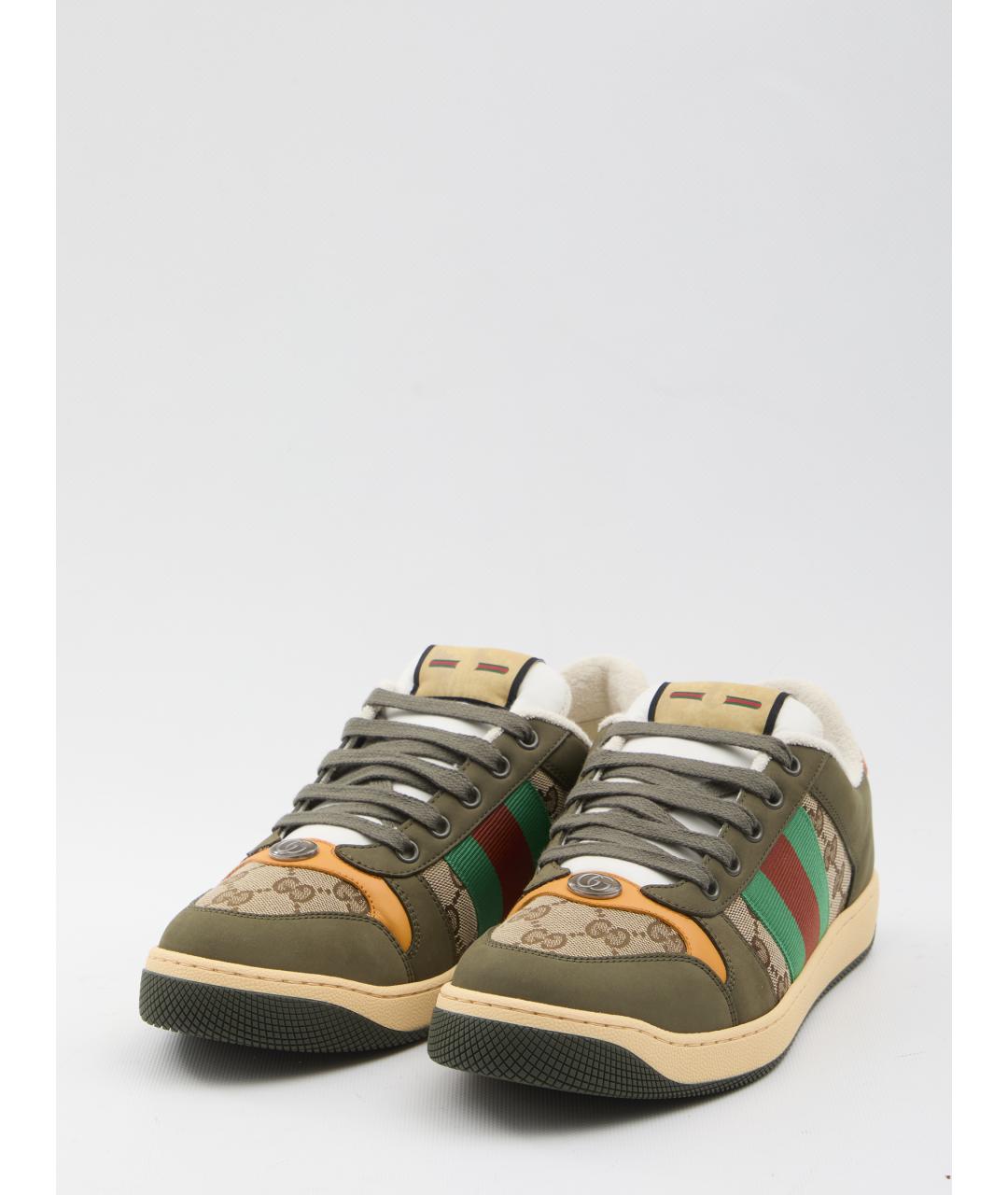 GUCCI Мульти кожаные низкие кроссовки / кеды, фото 2